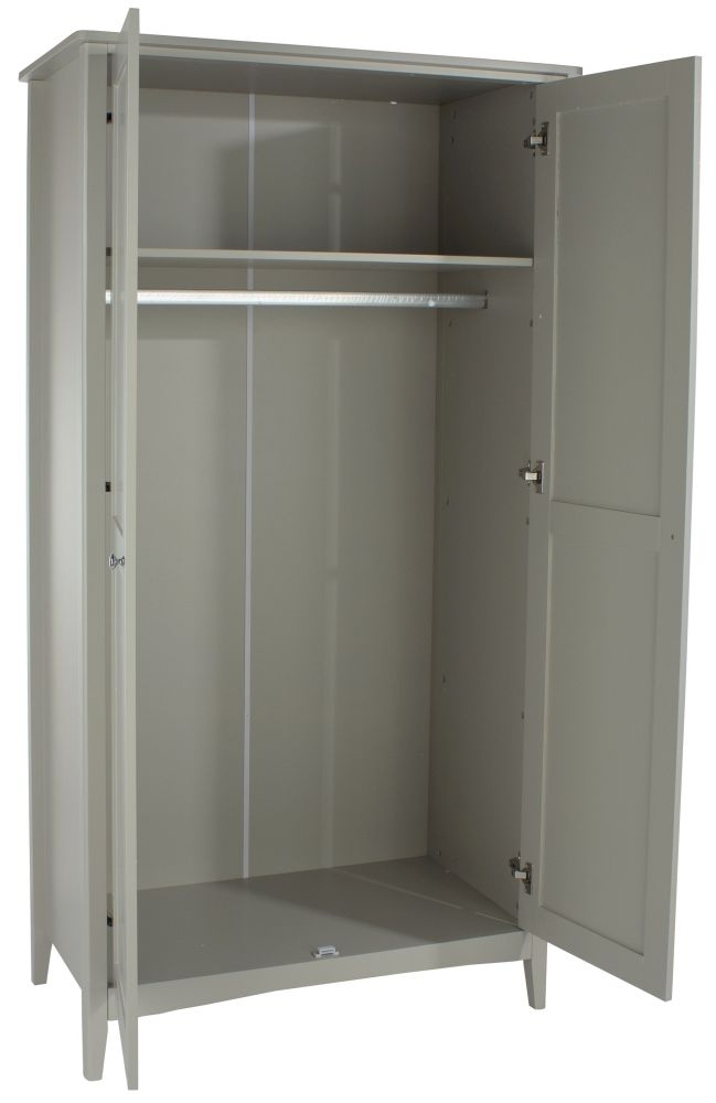 Como Wardrobe - 2 Door - Grey Painted