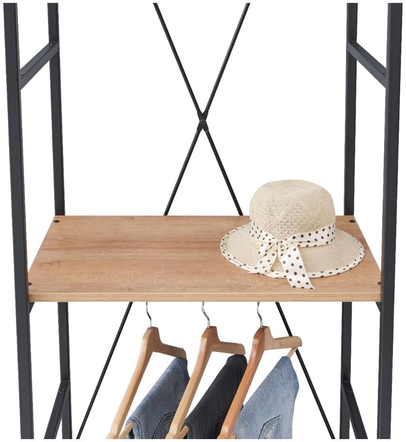 Craven Light Oak 3 Shelves Open Wardrobe