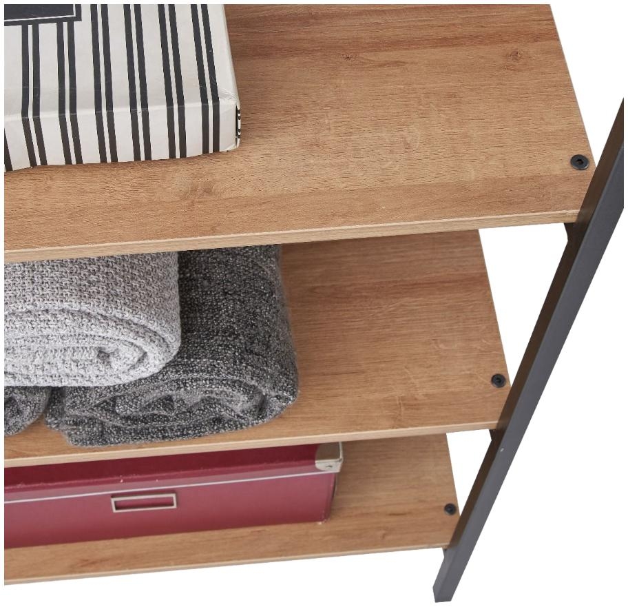 Craven Light Oak 4 Shelves Narrow Open Wardrobe