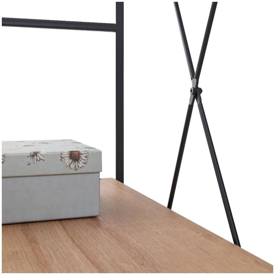 Craven Light Oak 4 Shelves Wide Open Wardrobe