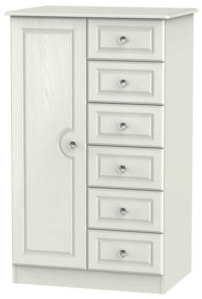 Crystal Cashmere 1 Door Midi Wardrobe