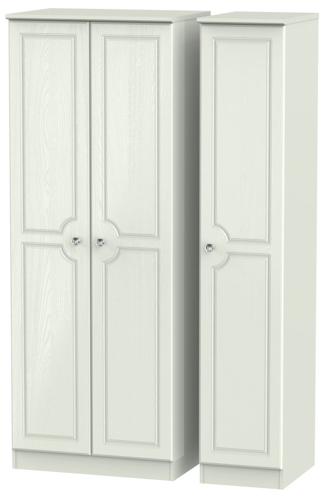 Crystal Tall Triple Wardrobe - 3 Door - Cashmere