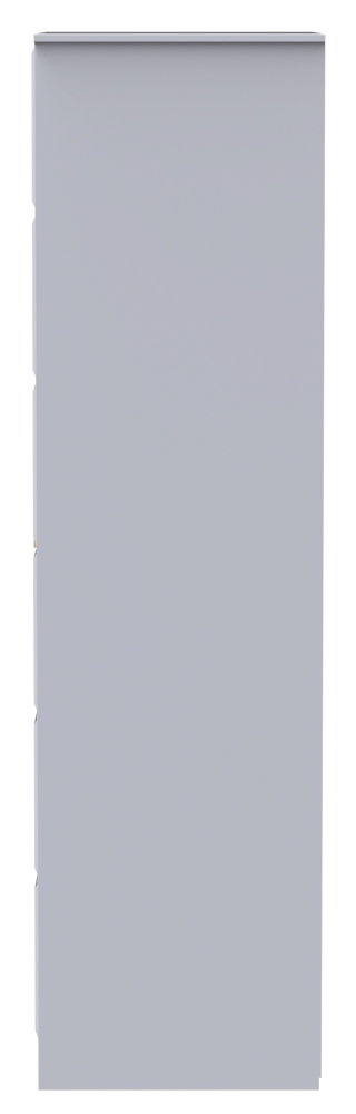 Cube Tall Wardrobe - 2 Door - Plain - White