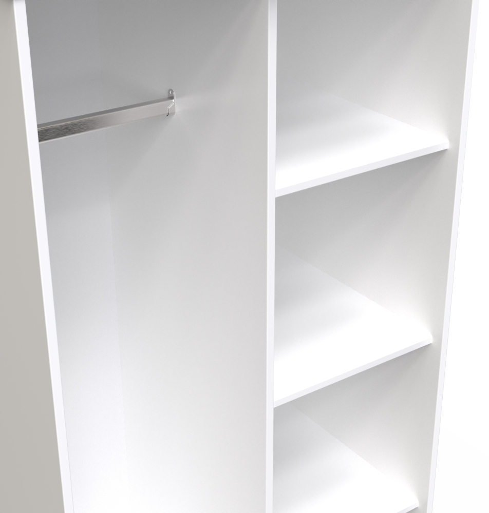 Cube Front Open Shelf Wardrobe - White