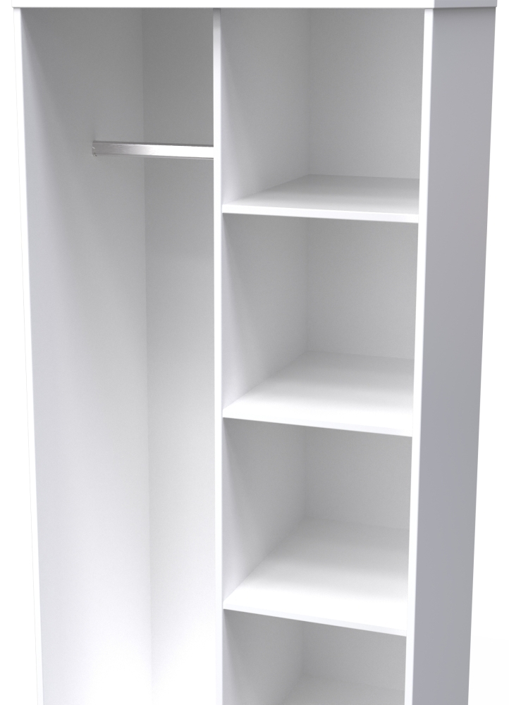 Cube Front Open Shelf Wardrobe - White