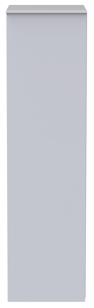 Diamond Plain Tall Wardrobe - 2 Door - Black and White