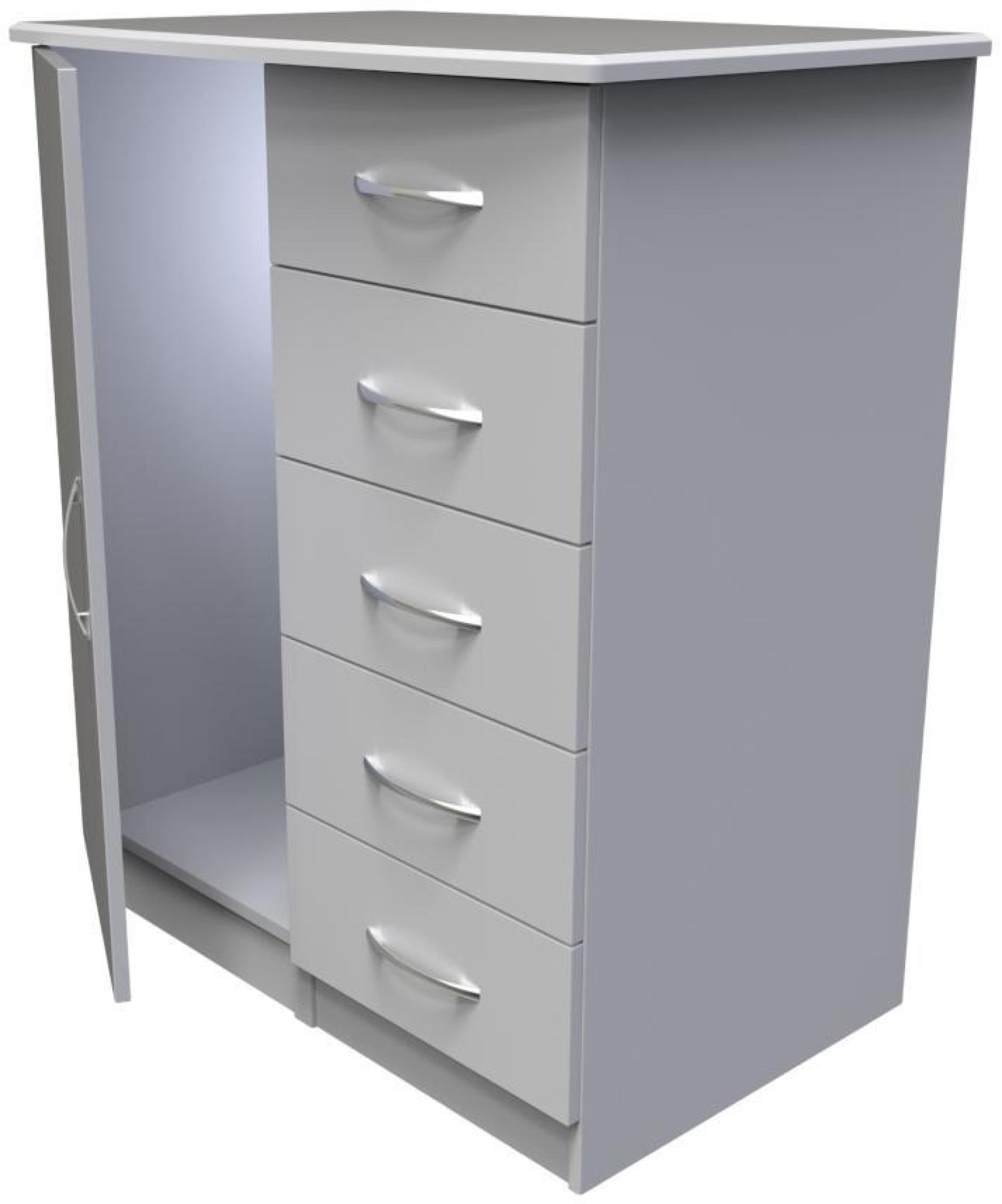 Eve Wardrobe - 1 Door - Midi - Grey