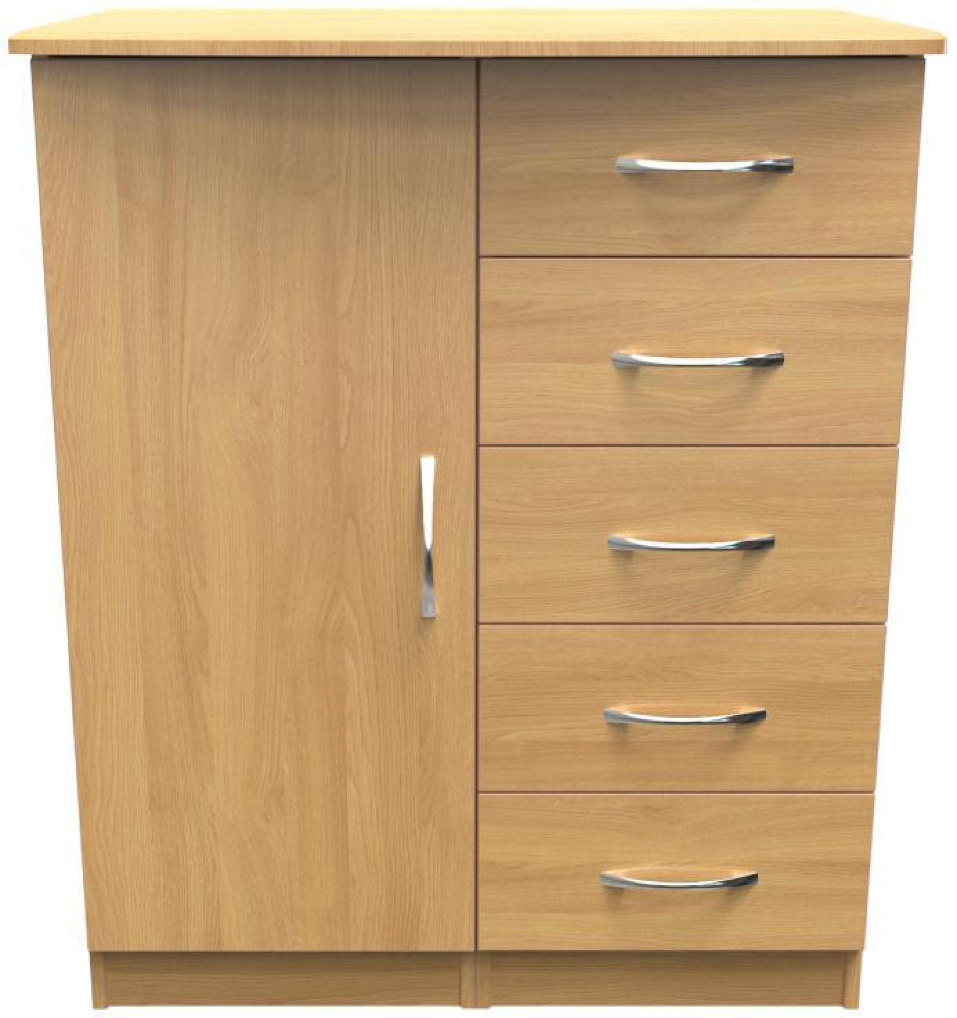 Eve Oak Effect 1 Door Midi Wardrobe