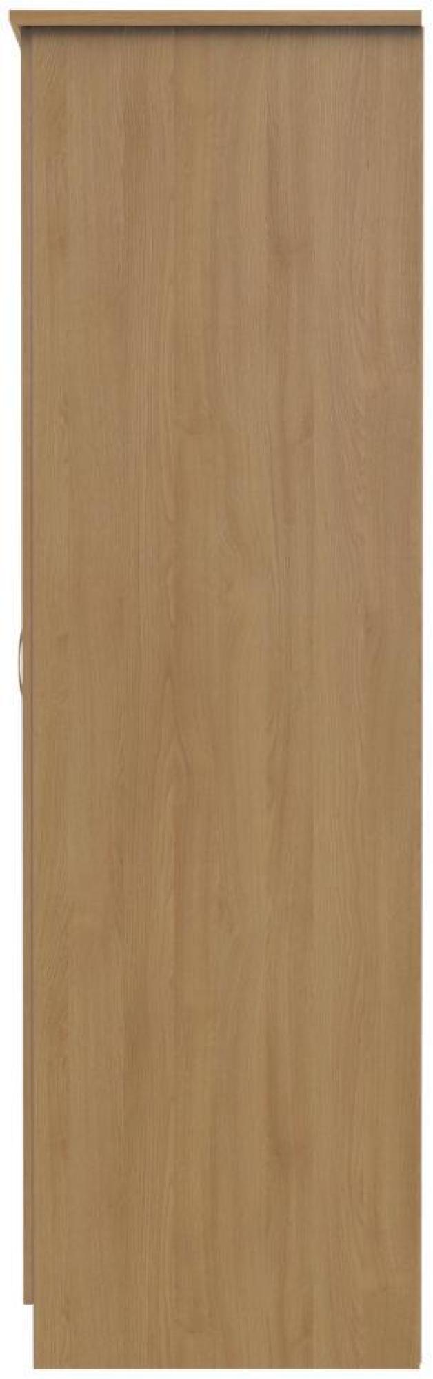 Eve Wardrobe - 2 Door - Combi - 1 Mirror - Oak
