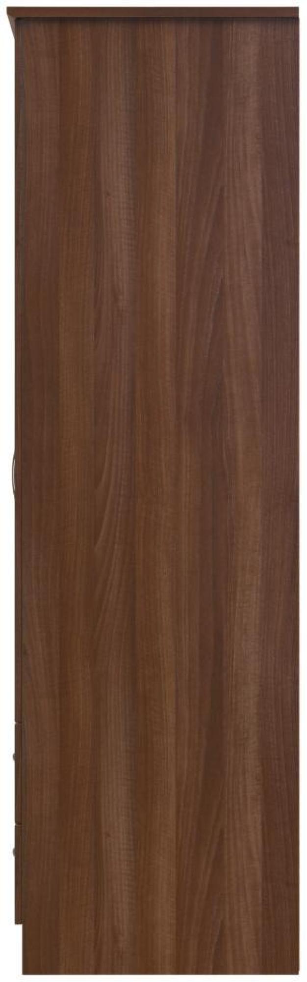 Eve Wardrobe - 2 Door - 2 Drawer - Double - Tall - Walnut