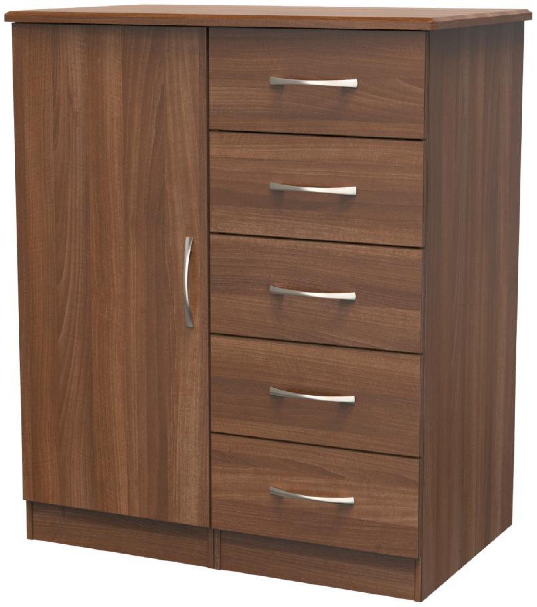 Eve Wardrobe - 1 Door - Midi - Walnut