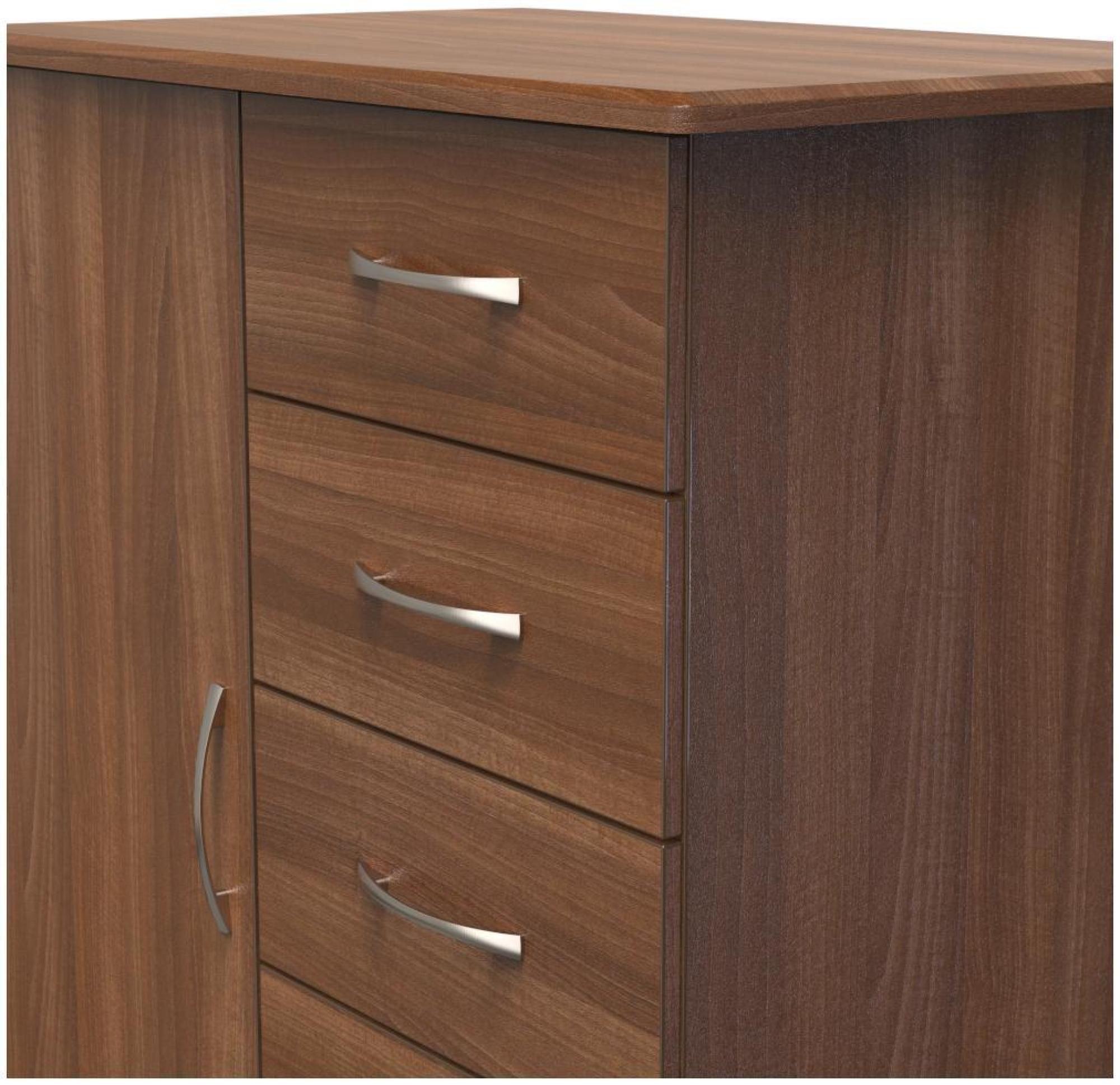 Eve Wardrobe - 1 Door - Midi - Walnut