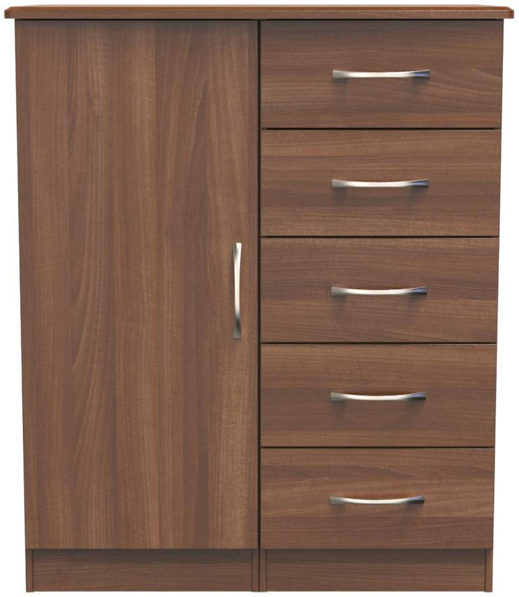 Eve Walnut Effect 1 Door Midi Wardrobe