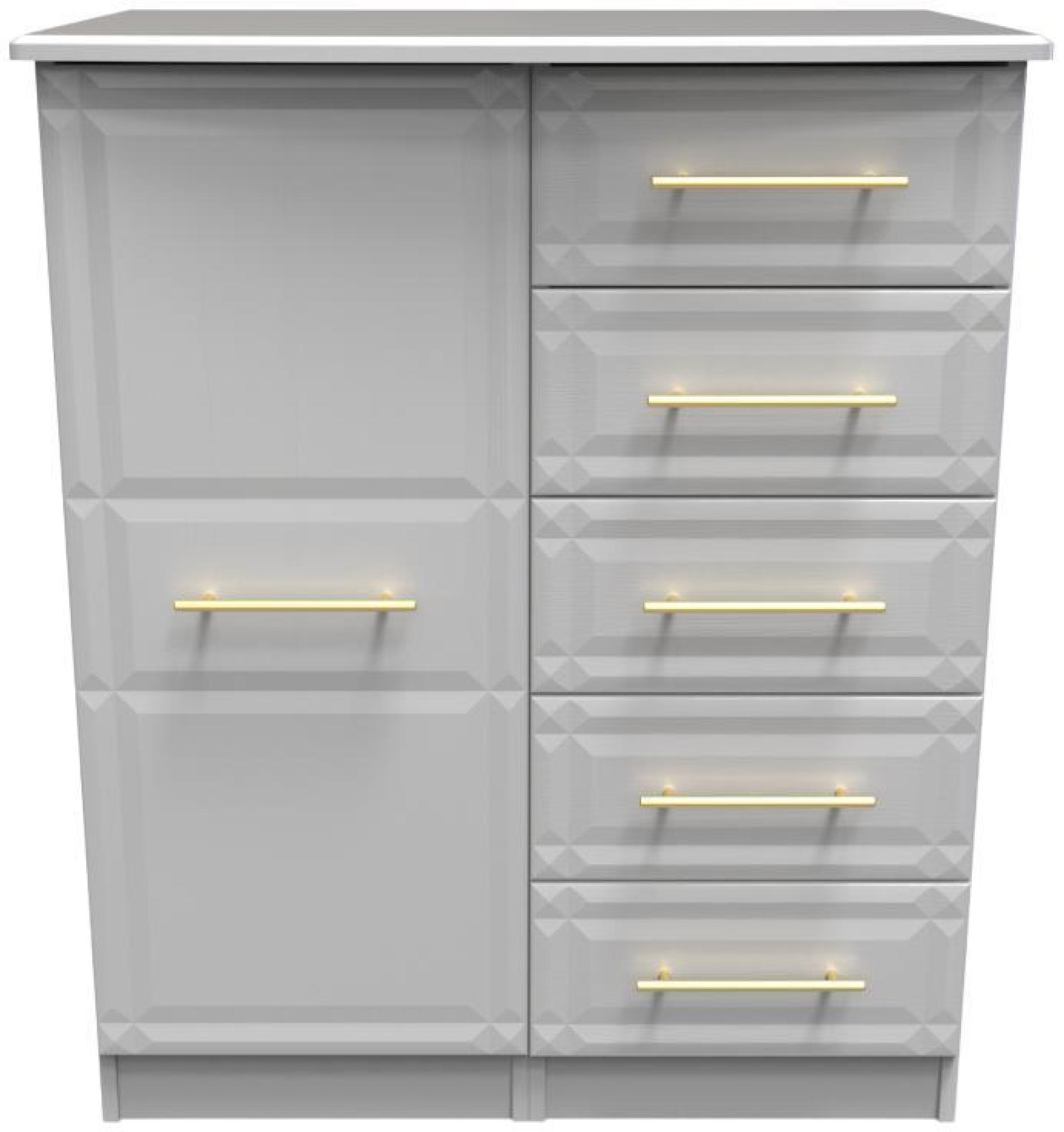 Faye Grey 1 Door Midi Wardrobe