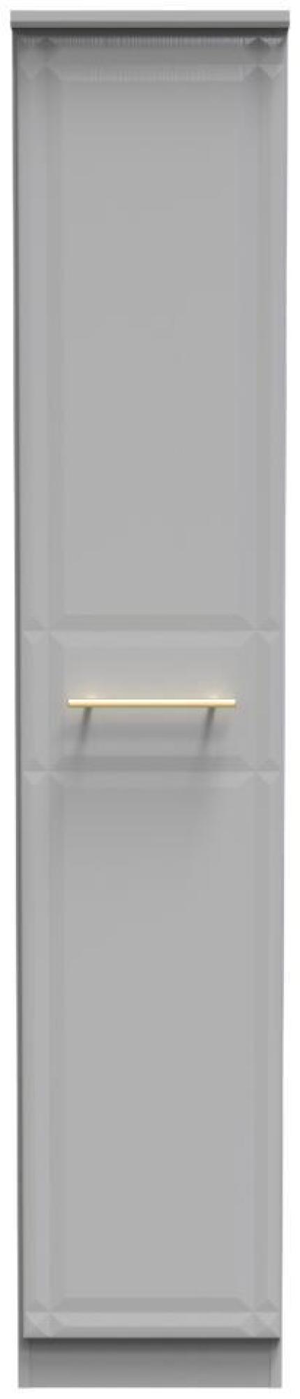 Faye Grey Ash 1 Door Single Wardrobe