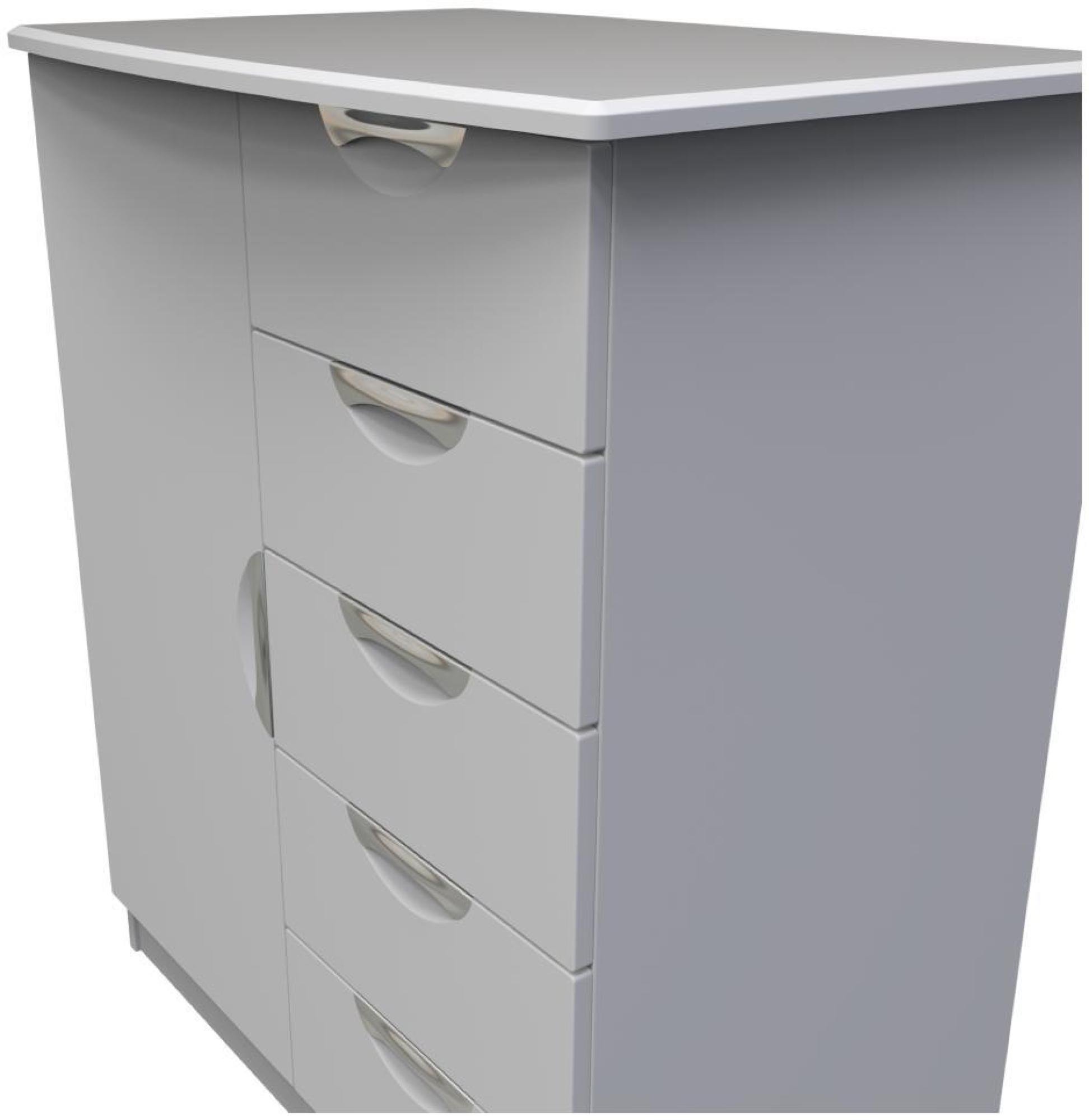 Flora Wardrobe - 1 Door - Midi - Grey