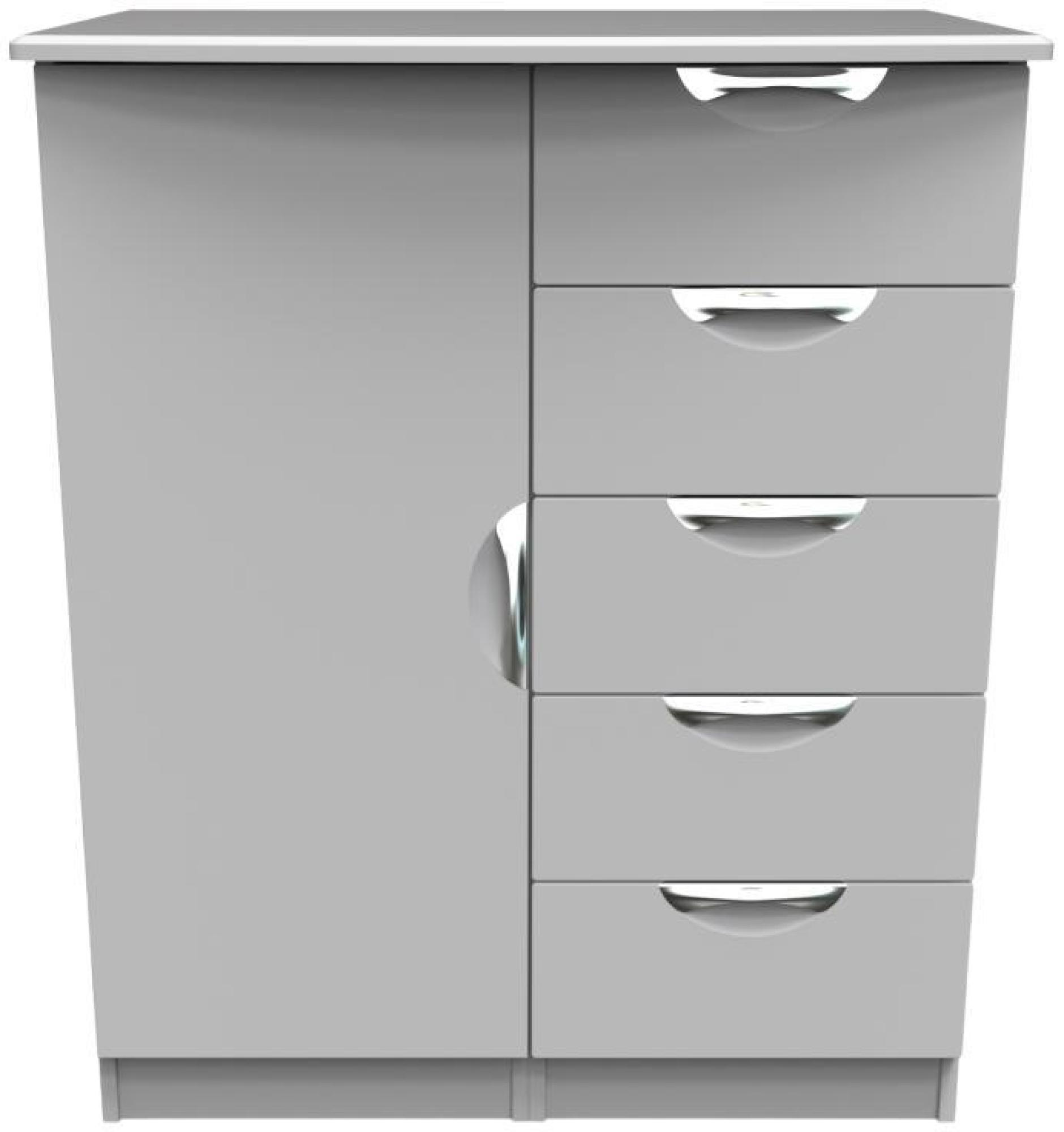 Flora Grey 1 Door Midi Wardrobe