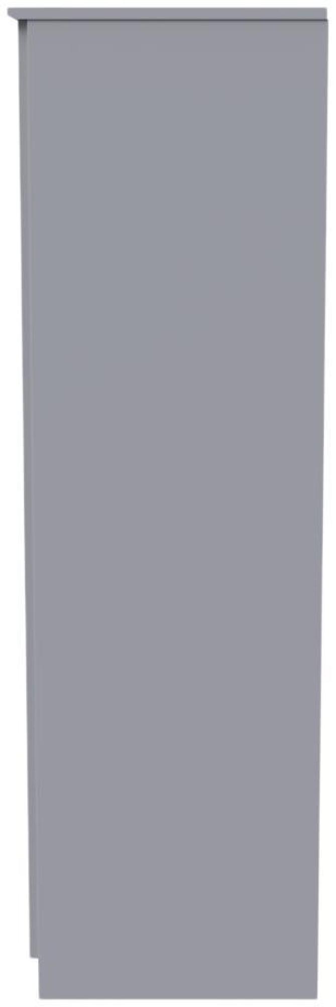 Flora Wardrobe - 2 Door - Plain - Tall - Grey