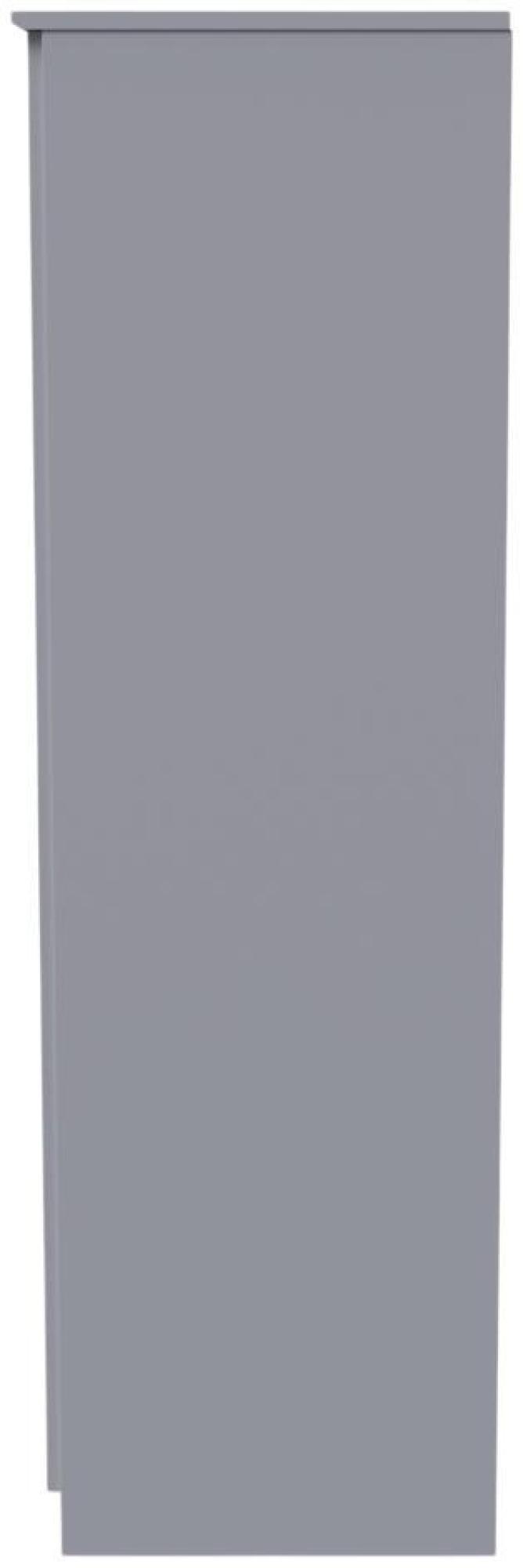 Flora Wardrobe - 3 Door - LHF 2 Drawers - Triple - Grey