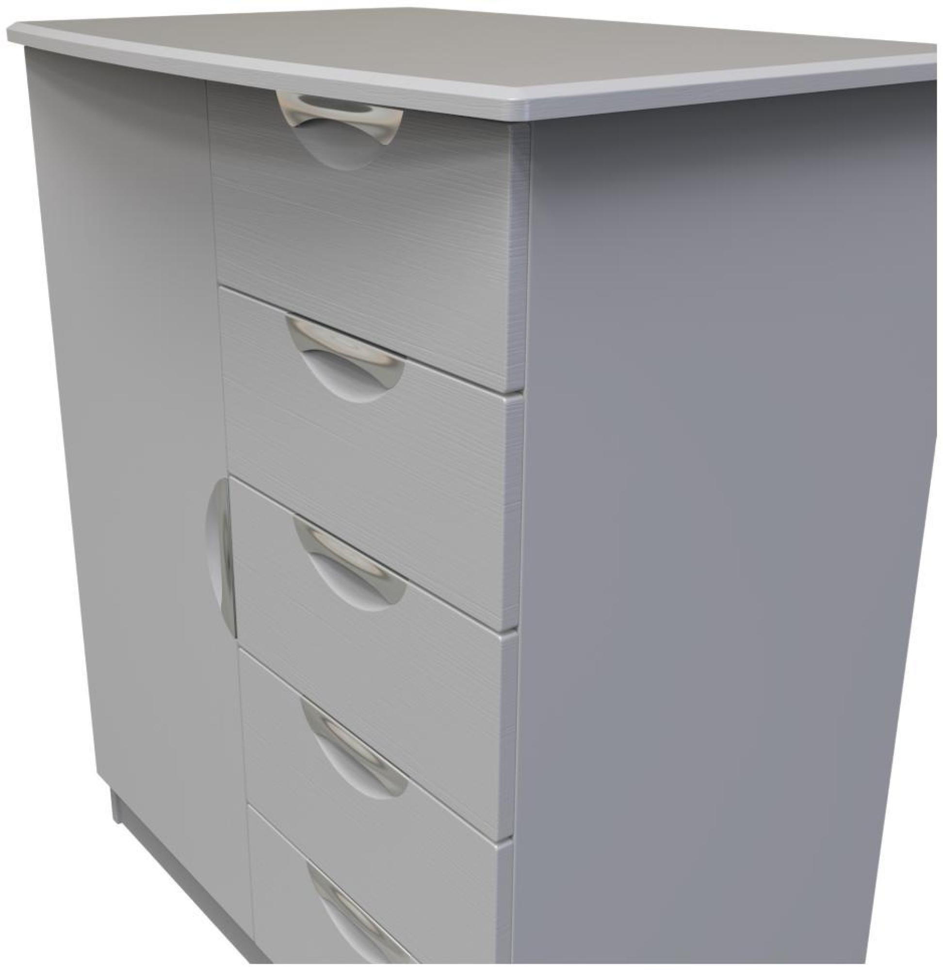 Flora Wardrobe - 1 Door - Midi - Grey Ash