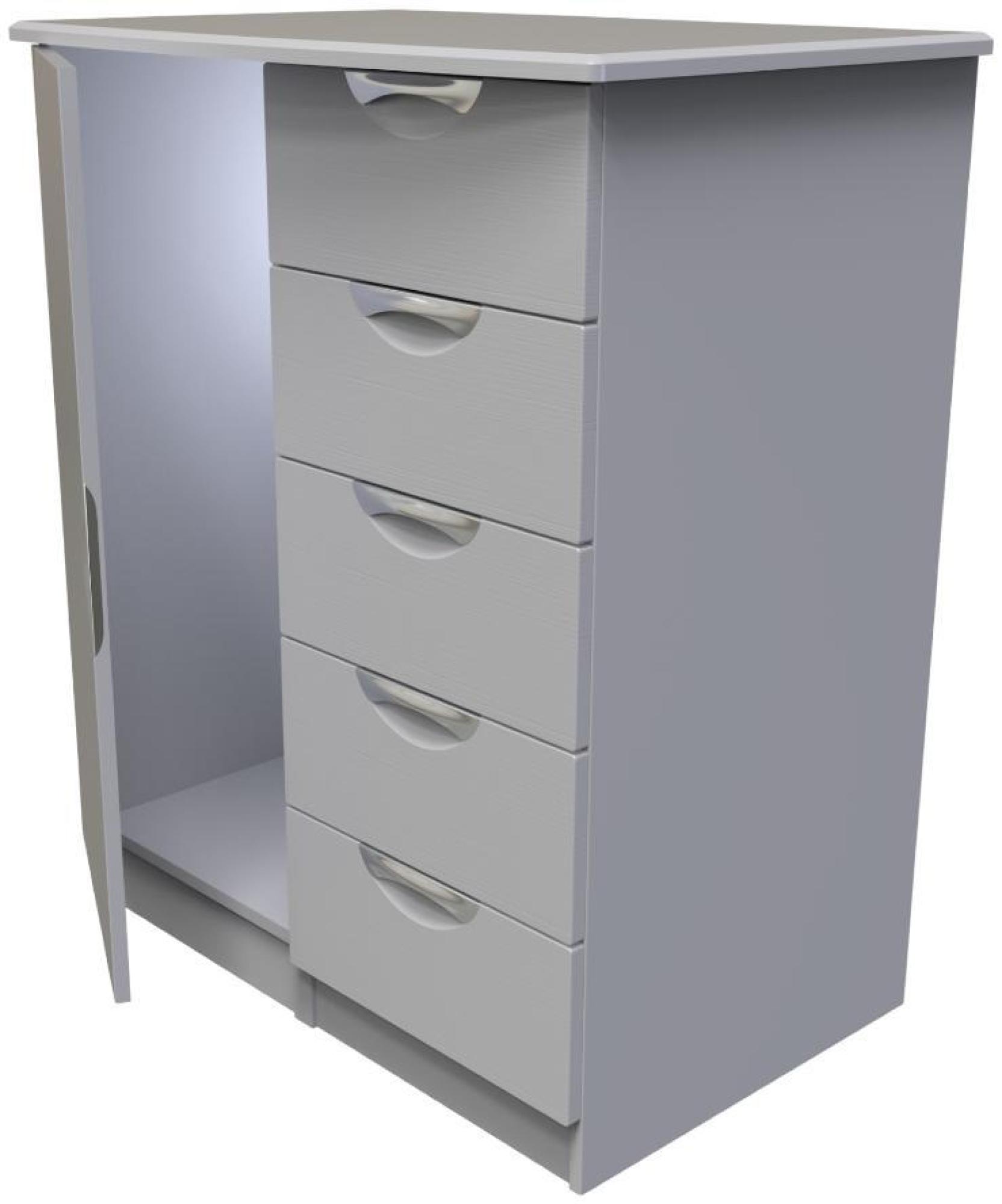 Flora Wardrobe - 1 Door - Midi - Grey Ash
