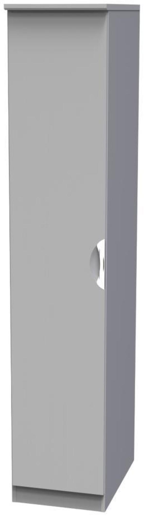 Flora Wardrobe - 1 Door - Single - Grey Ash