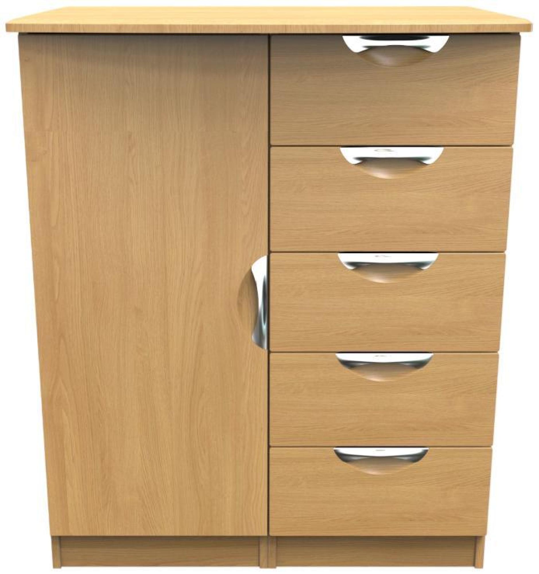 Flora Oak Effect 1 Door Midi Wardrobe