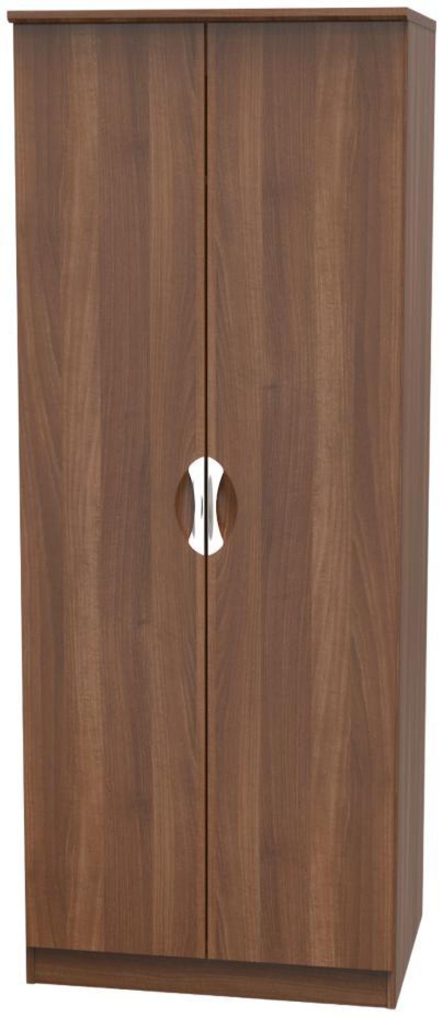Flora Wardrobe - 2 Door - Plain - Tall - Walnut