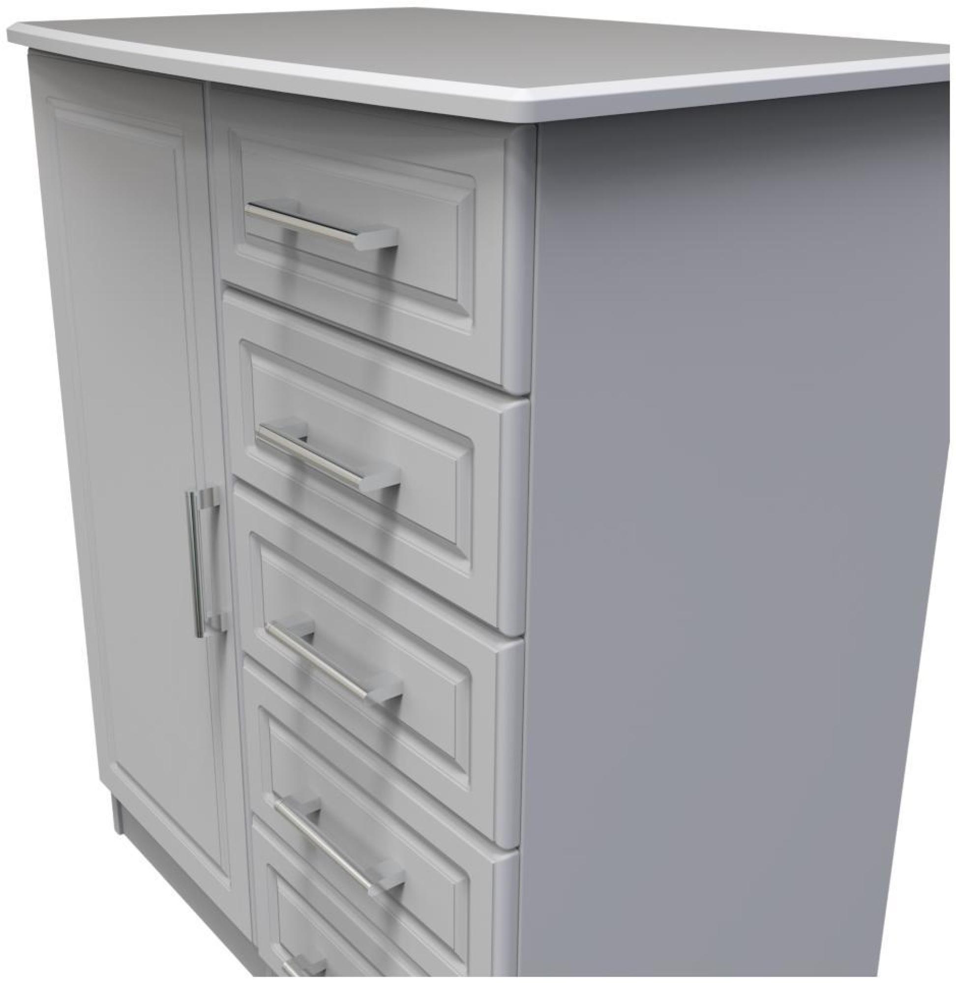 Gina Wardrobe - 1 Door - Midi - Grey