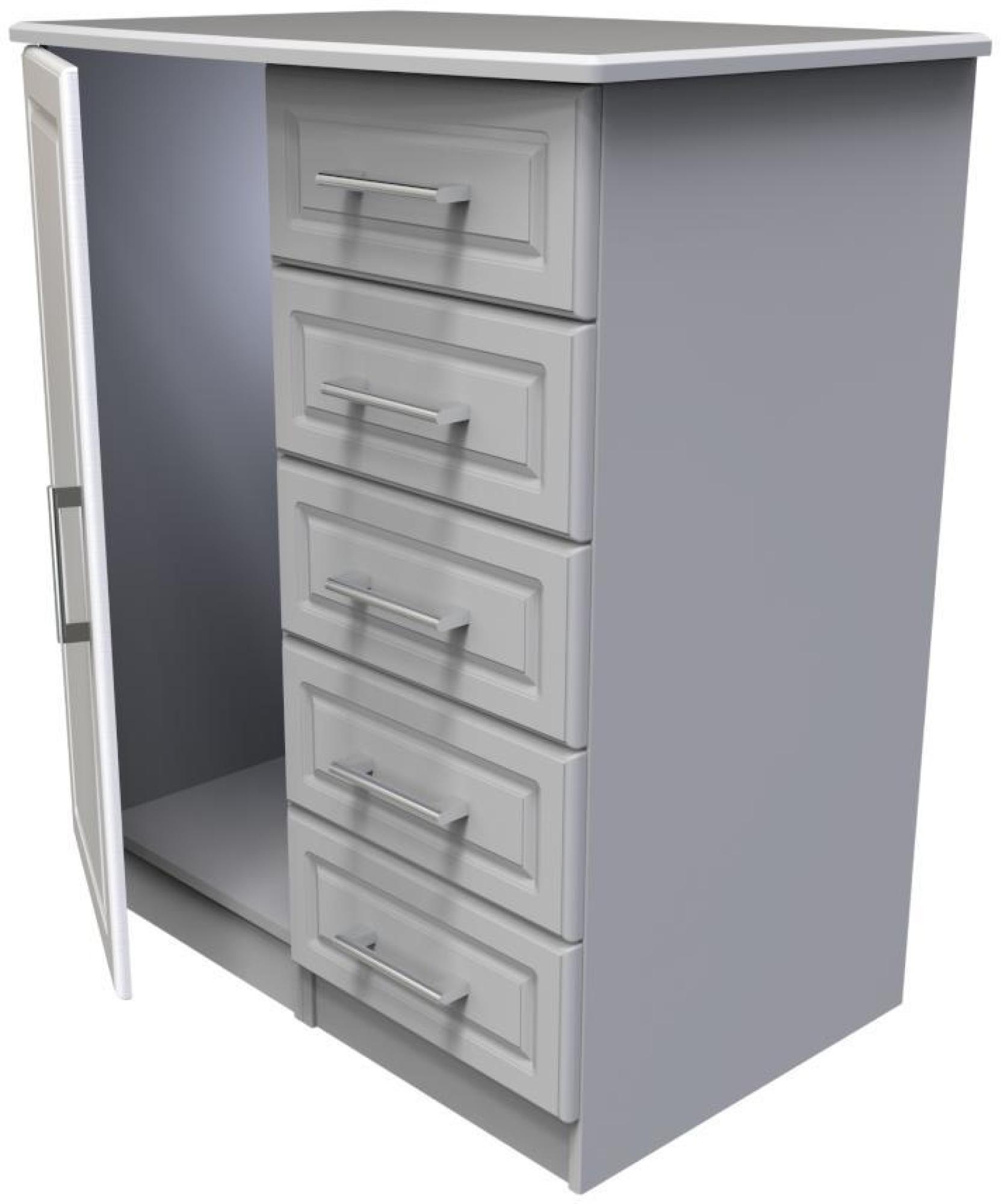 Gina Wardrobe - 1 Door - Midi - Grey
