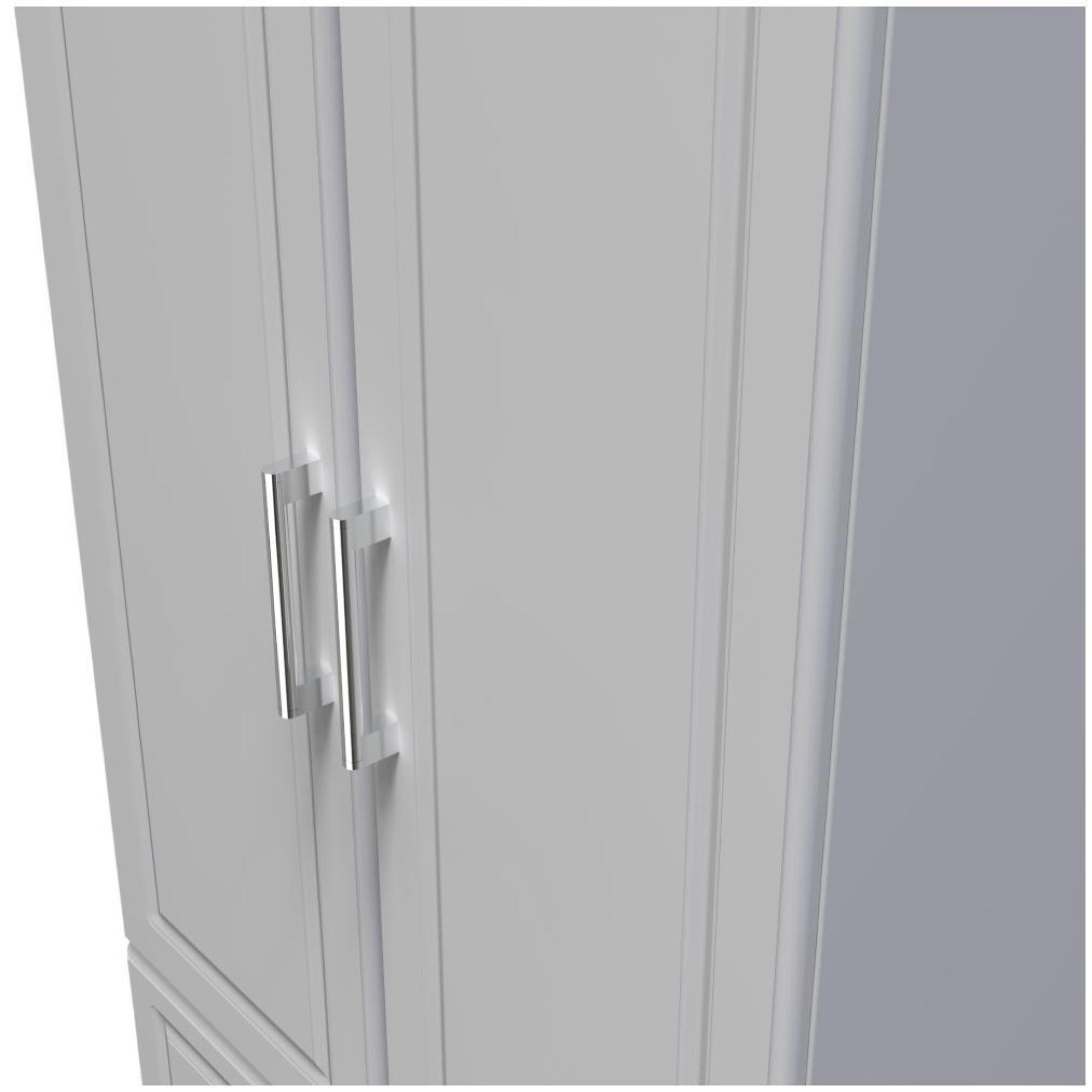 Gina Wardrobe - 2 Door - 2 Drawer - Double - Grey