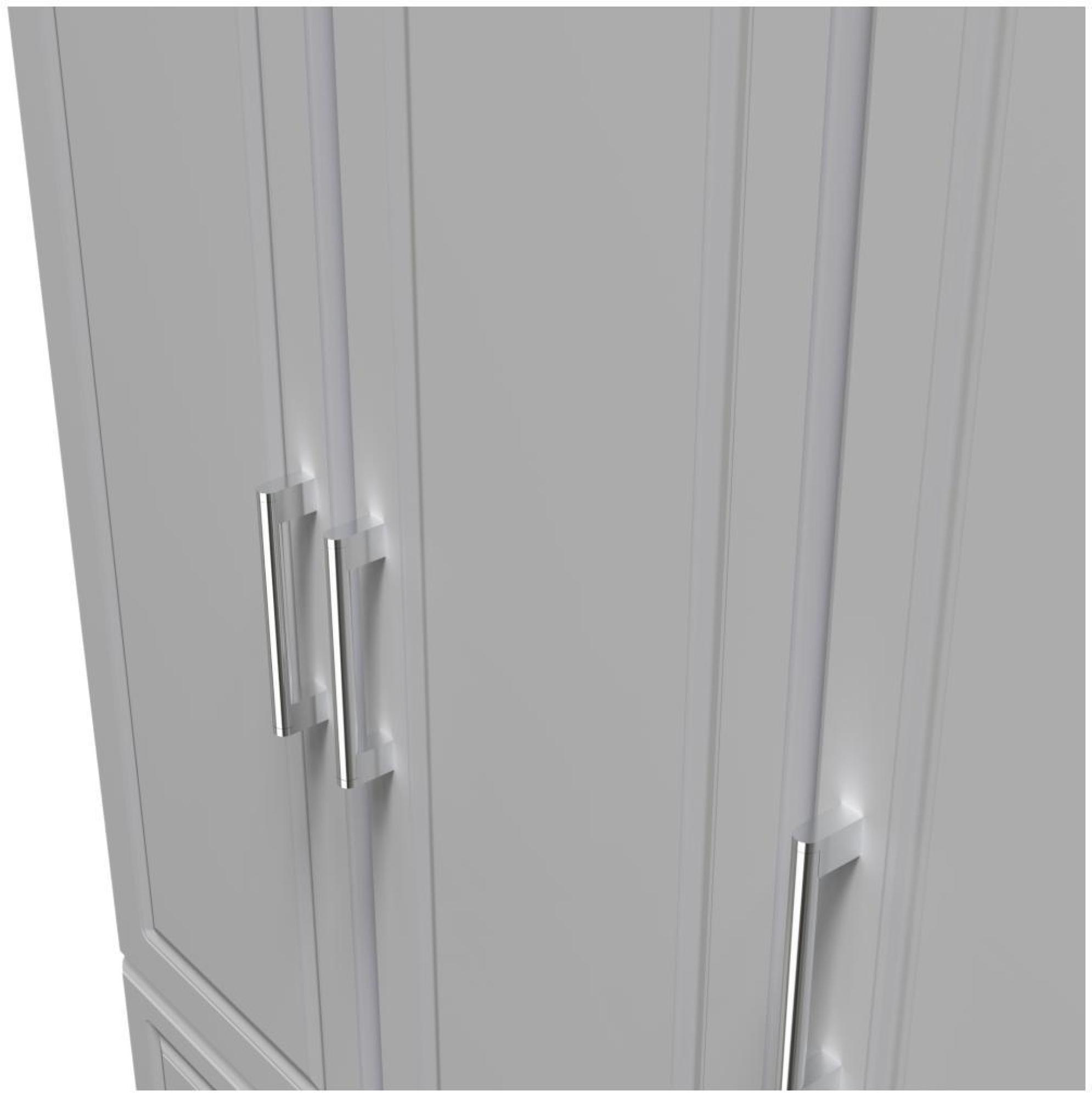 Gina Wardrobe - 3 Door - LHF 2 Drawers - Triple - Grey