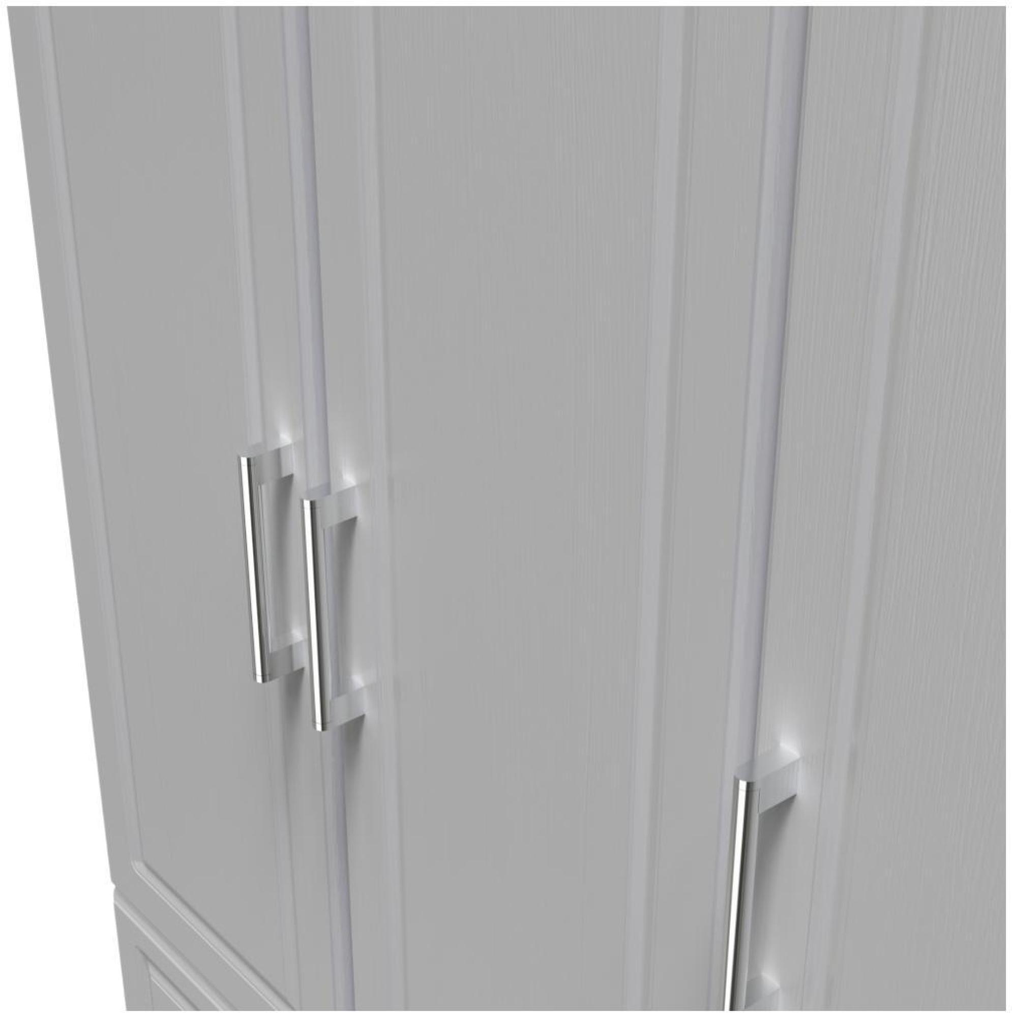 Gina Wardrobe - 3 Door - LHF 2 Drawers - Triple - Grey Ash