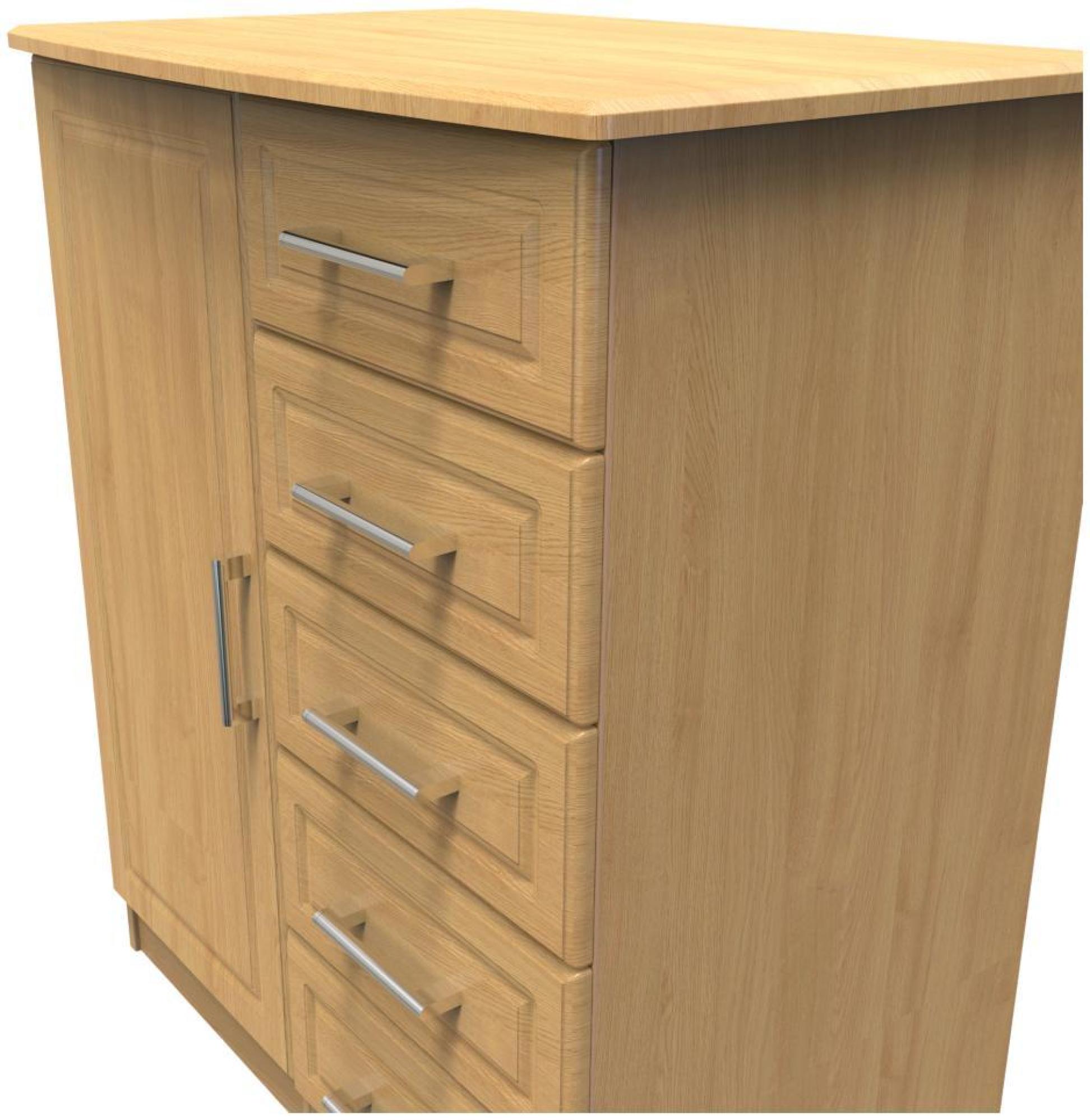 Gina Wardrobe - 1 Door - Midi - Oak