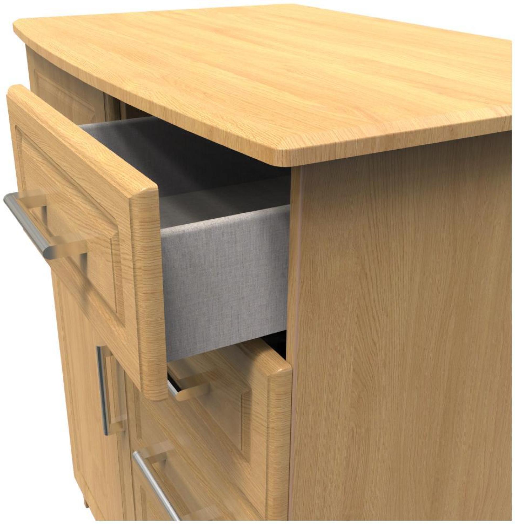 Gina Wardrobe - 1 Door - Midi - Oak