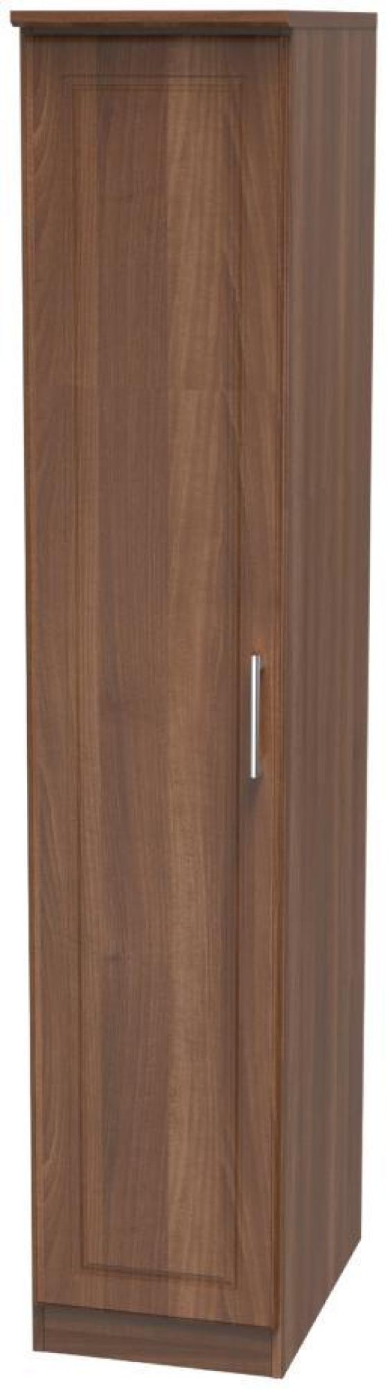 Gina Wardrobe - 1 Door - Single - Walnut
