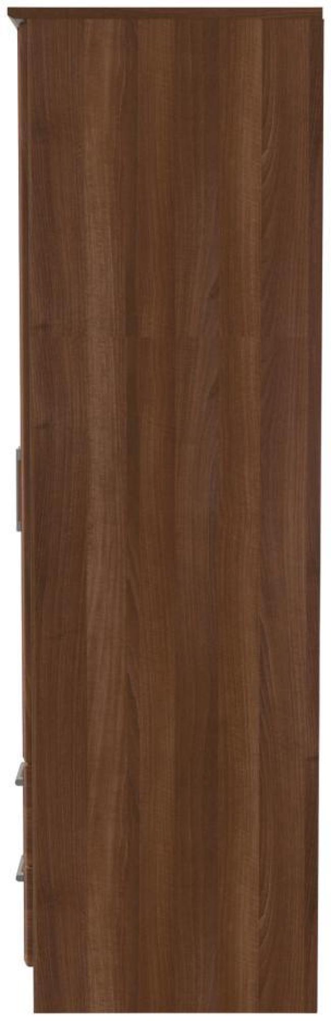 Gina Wardrobe - 2 Door - 2 Drawer - Double - Walnut