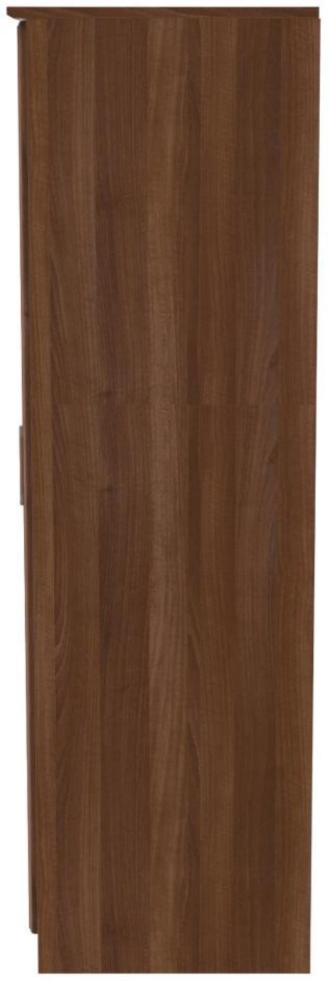 Gina Wardrobe - 3 Door - LHF 2 Drawers - Triple - Walnut