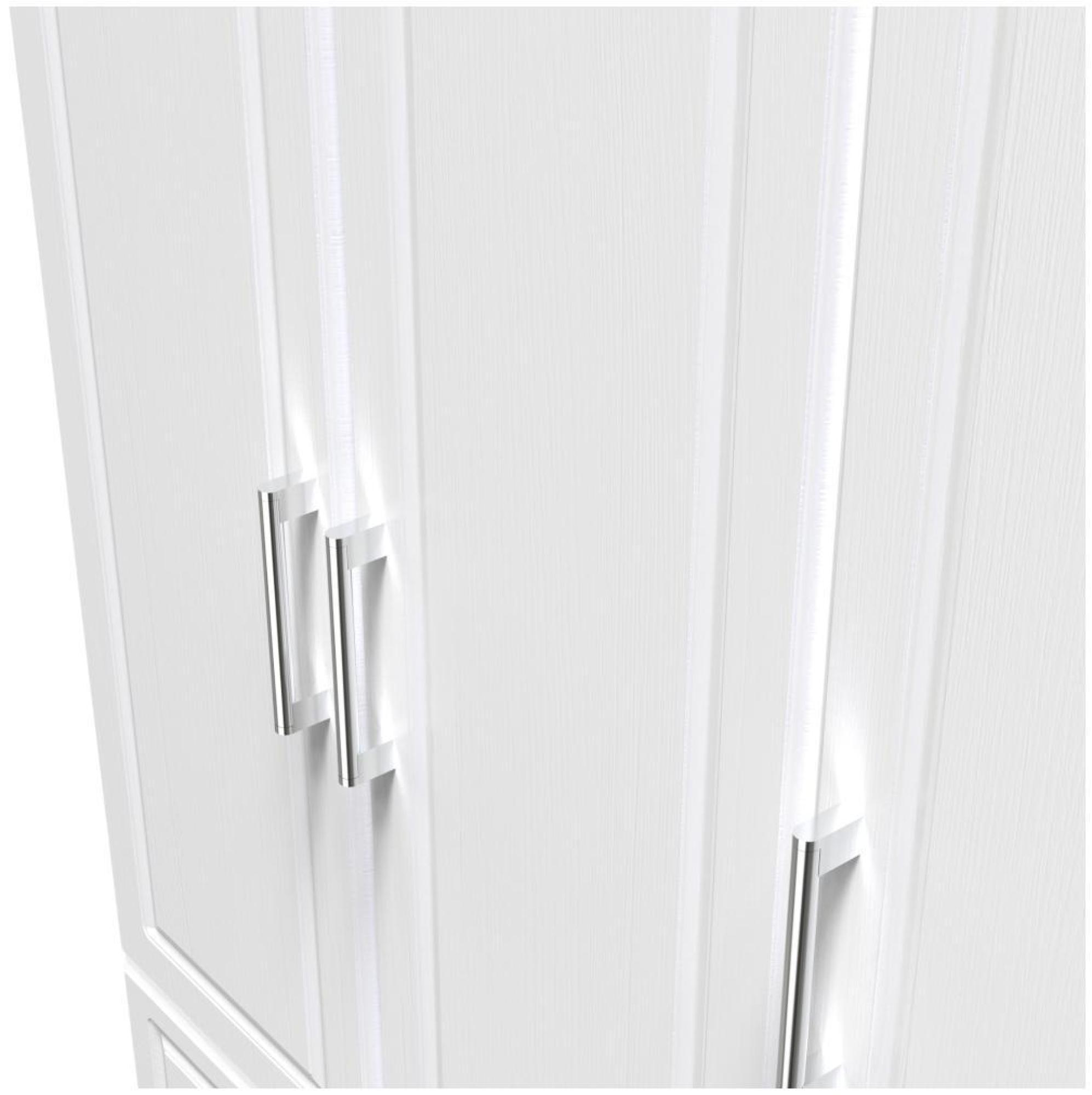 Gina Wardrobe - 3 Door - LHF 2 Drawers - Triple - White