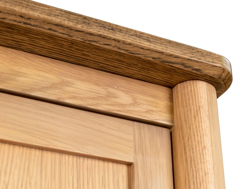 Grace Natural Oak 2 Door 1 Drawer Wardrobe