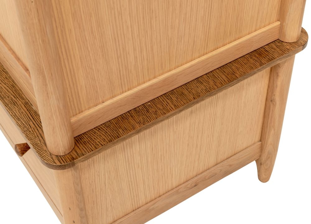 Grace Natural Oak 2 Door 1 Drawer Wardrobe