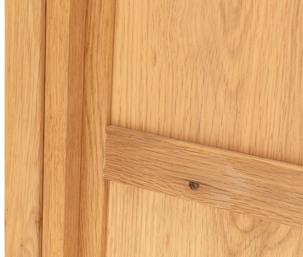 Grace Natural Oak 2 Door 1 Drawer Wardrobe