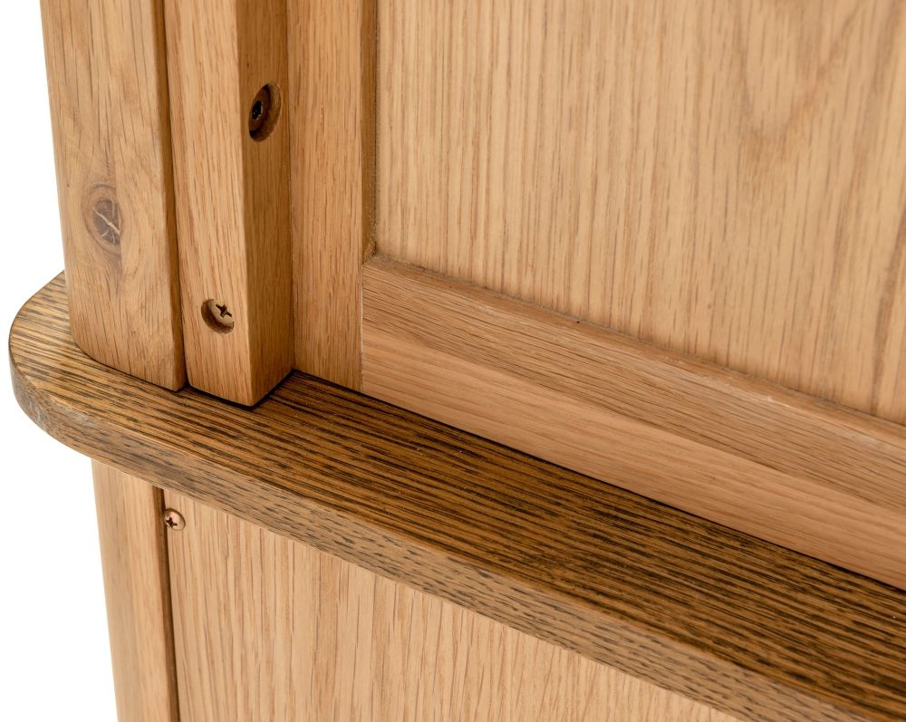 Grace Natural Oak 2 Door 1 Drawer Wardrobe