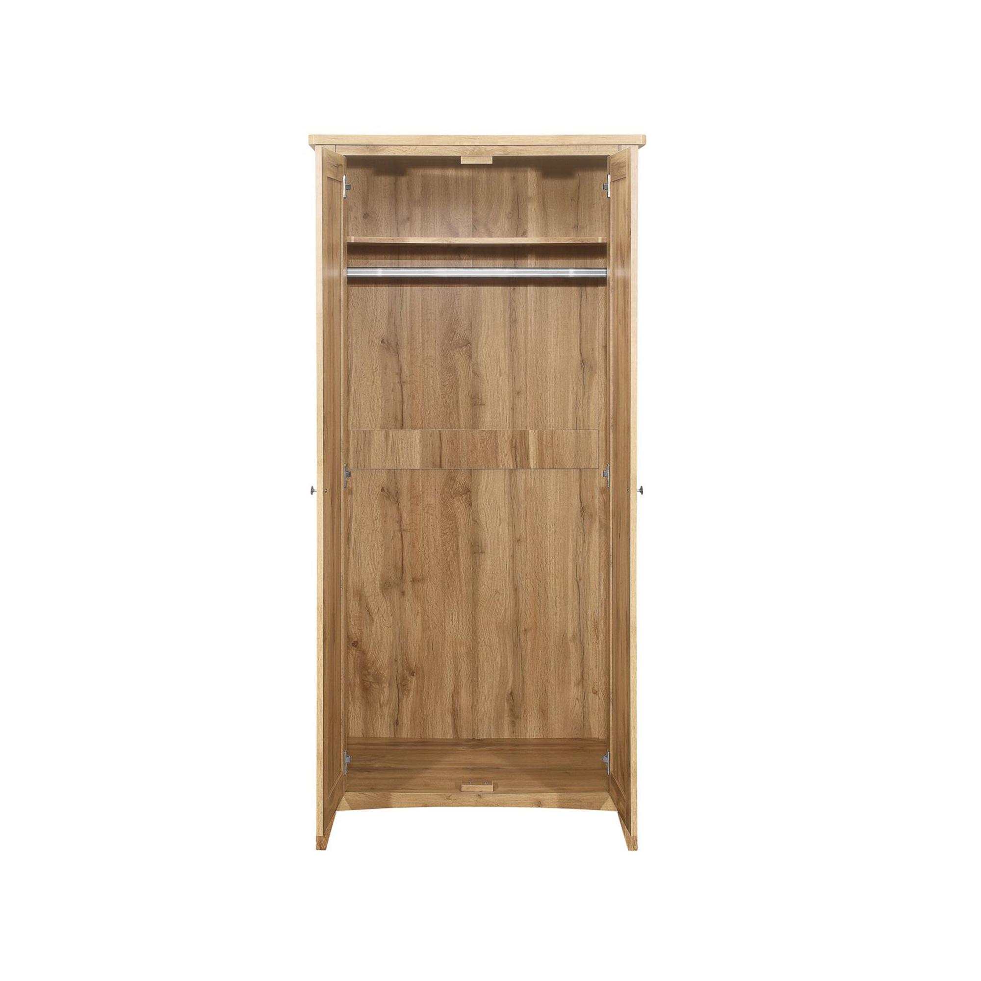 Hampstead Wardrobe - 2 Door - Rustic Oak 