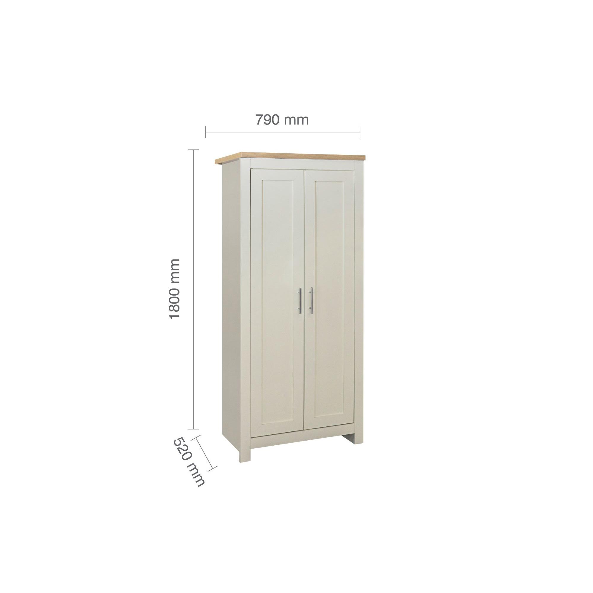 Highgate Wardrobe - 2 Door - Cream Painted