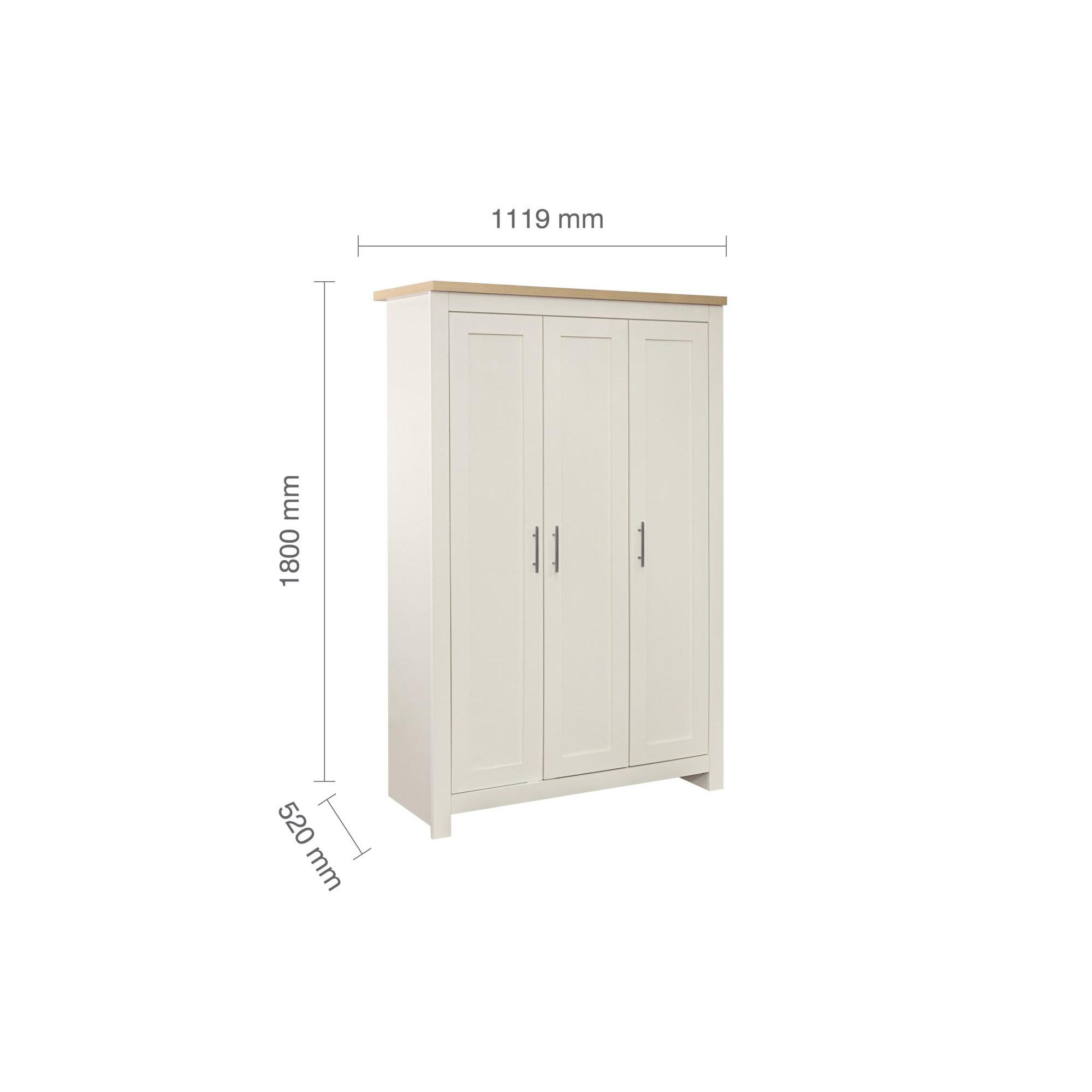 Highgate Wardrobe - 3 Door - Cream Painted