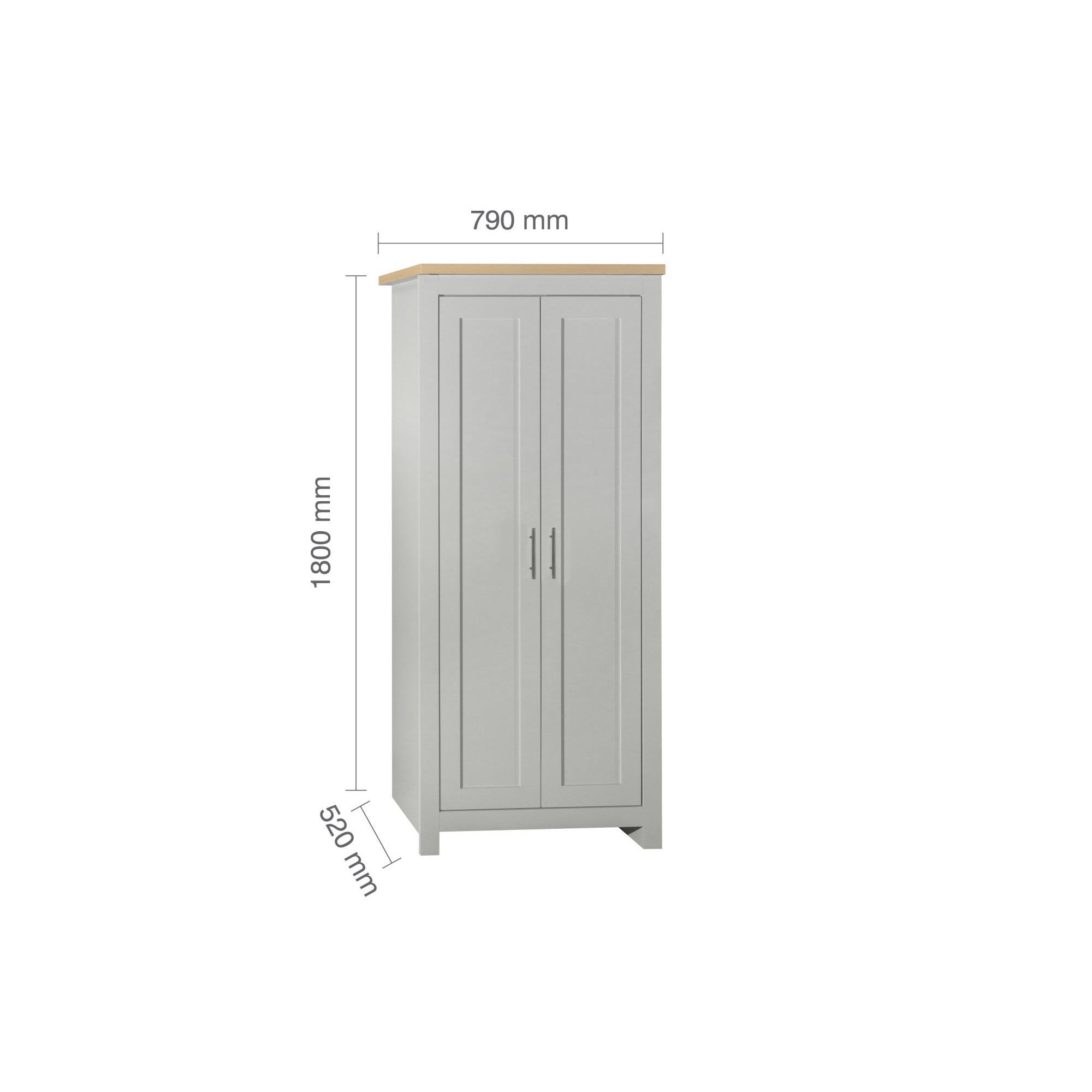 Highgate Wardrobe - 2 Door - Grey Painted
