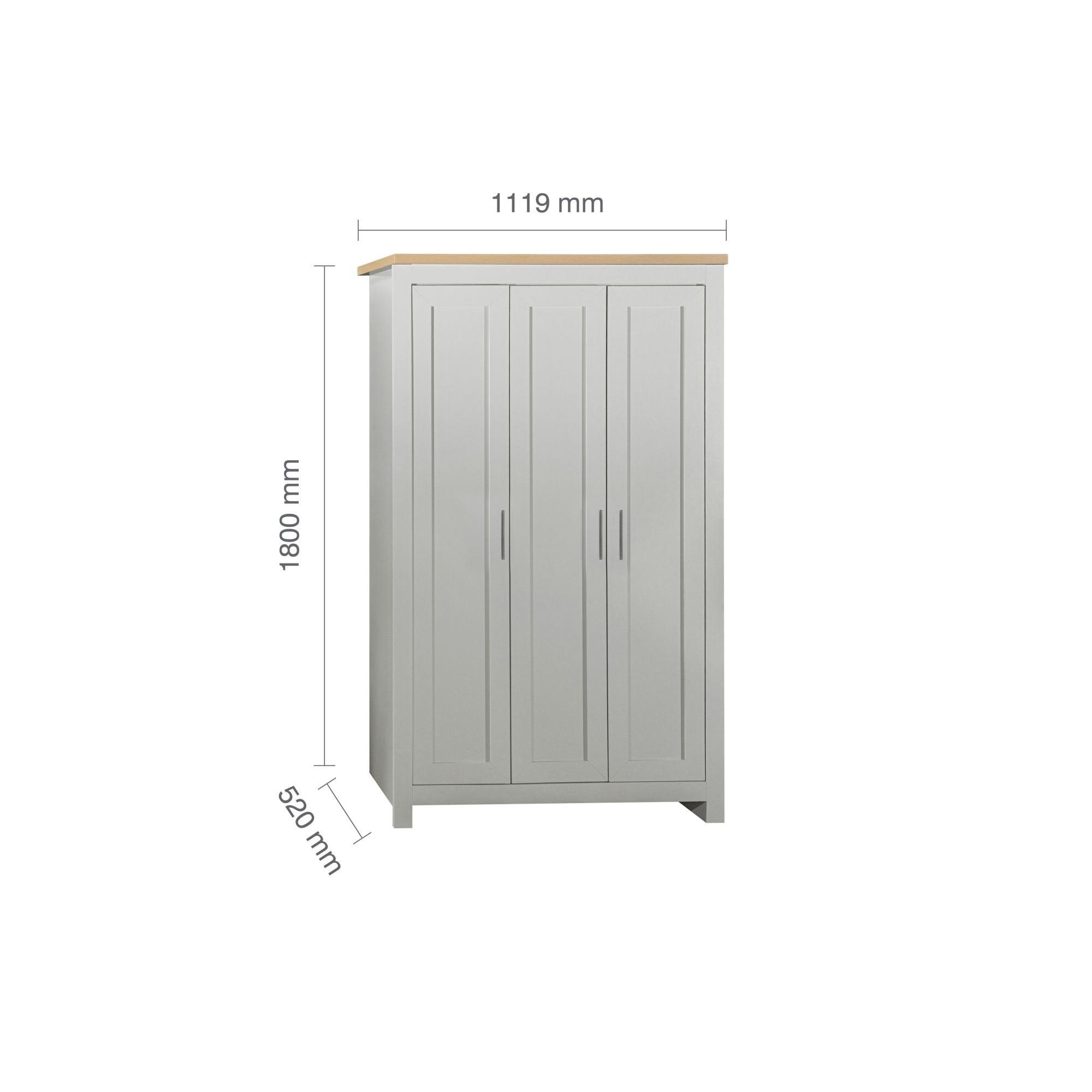 Highgate Wardrobe - 3 Door - Grey Painted