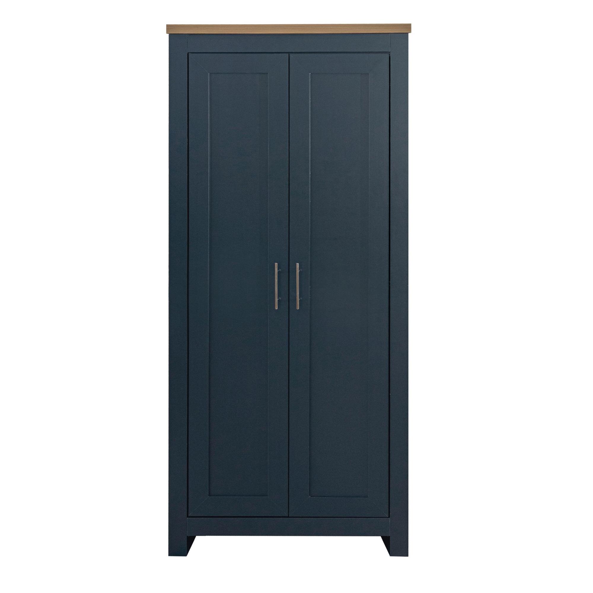 Highgate Wardrobe - 2 Door - Navy Blue Painted