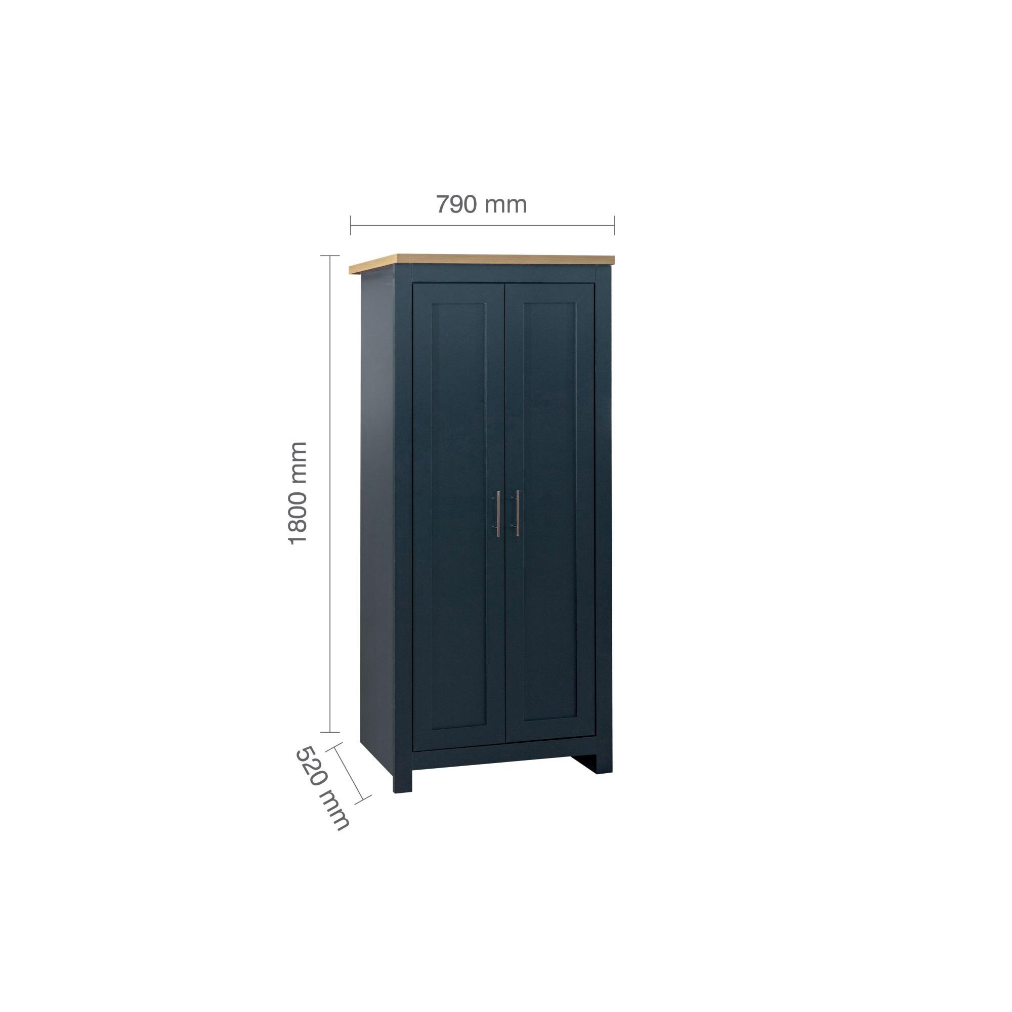 Highgate Wardrobe - 2 Door - Navy Blue Painted